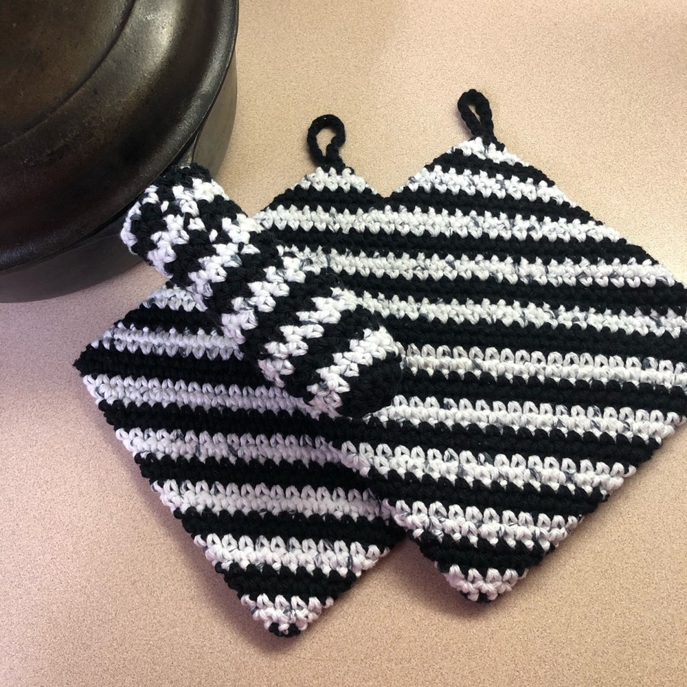Potholders & cast iron handle holder handmade